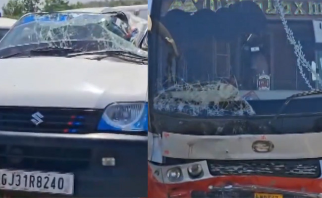 6 women dead, 8 persons injured as bus rams into van in Gujarat's Sabarkantha